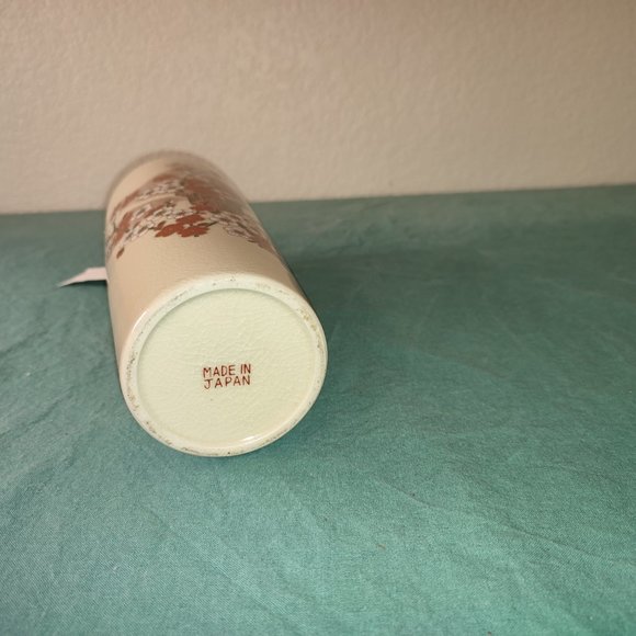 Gorgeous Japanese Art Vase Cherry Tree Golden Accents ceramic vintage quality - Picture 8 of 8